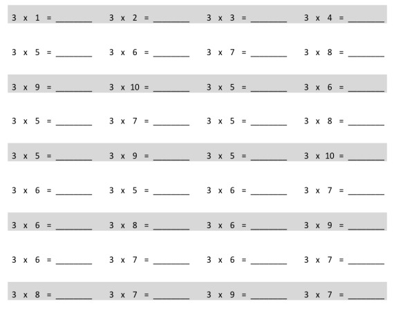 EngageNY Math Grade 3 Module 1 Lesson 12 Pattern Sheet Answer Key 1