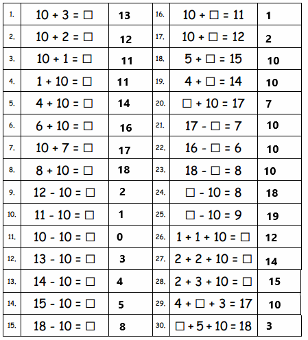 Eureka-Math-Grade-1-Module-2-Lesson-27-Sprint-Answer-Key-1