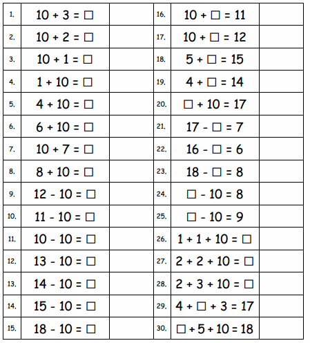 Eureka Math Grade 1 Module 2 Lesson 27 Sprint Answer Key 1