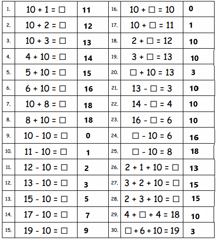 Eureka-Math-Grade-1-Module-2-Lesson-27-Sprint-Answer-Key-2