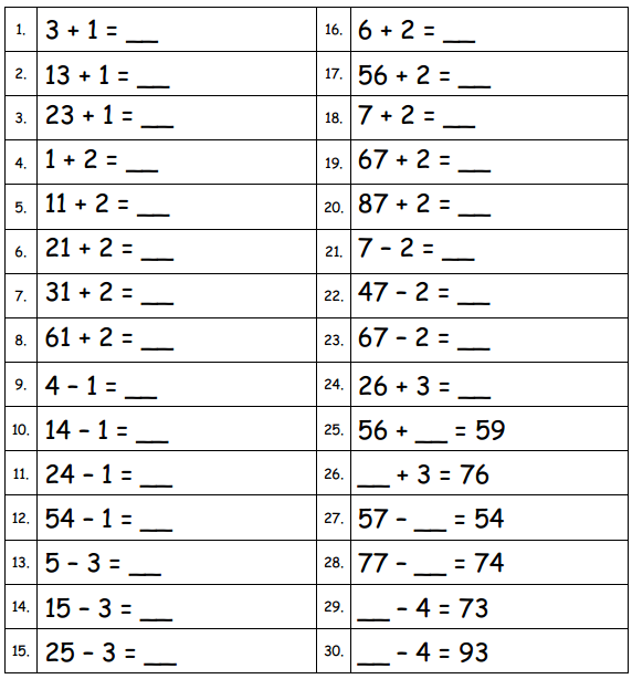 Eureka Math Grade 2 Module 1 Lesson 3 Sprint Answer Key 1