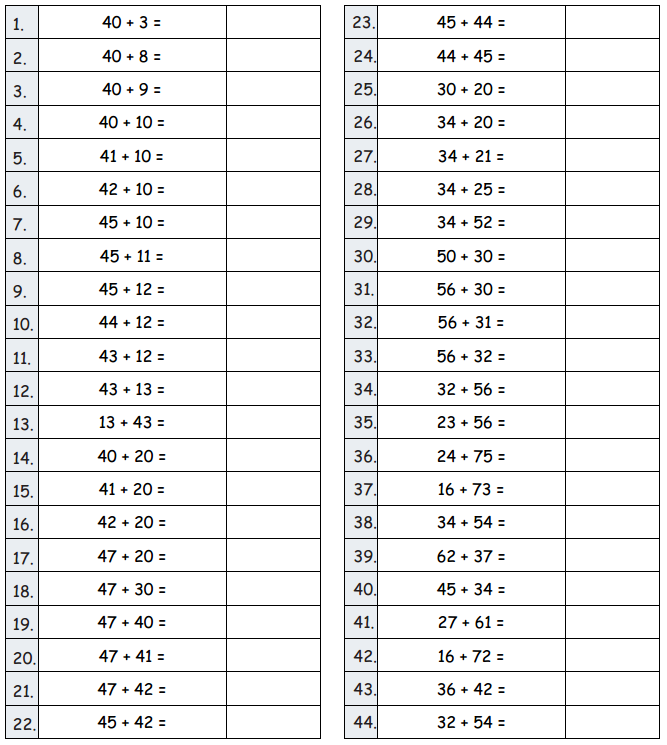 Eureka Math Grade 2 Module 5 Lesson 3 Sprint Answer Key 1