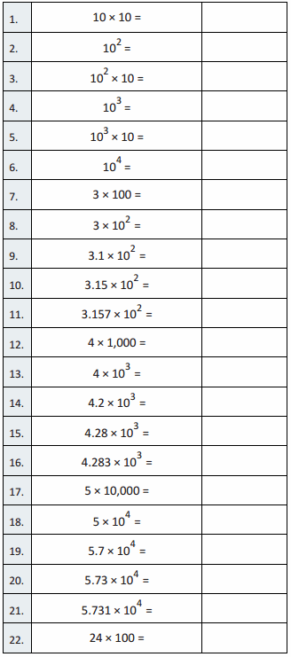 Eureka Math Grade 5 Module 1 Lesson 16 Sprint Answer Key 1
