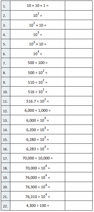 Eureka Math Grade 5 Module 1 Lesson 16 Sprint Answer Key 3