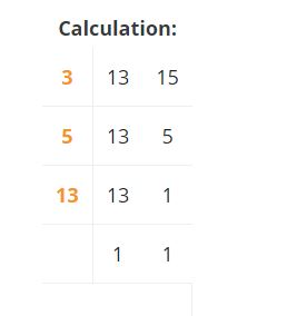 Lcm by division table method