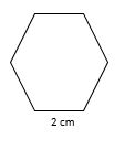 area of hexagon example