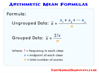 Arithmetic Mean Formulas