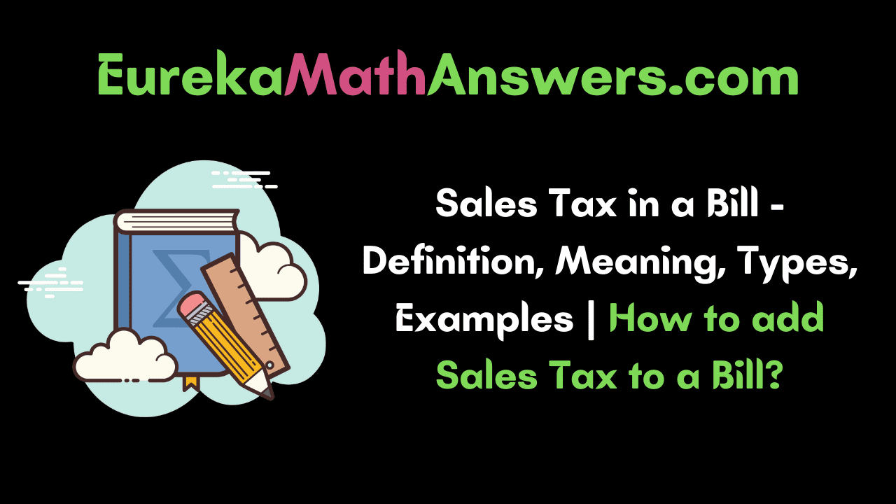 Sales Tax in a Bill